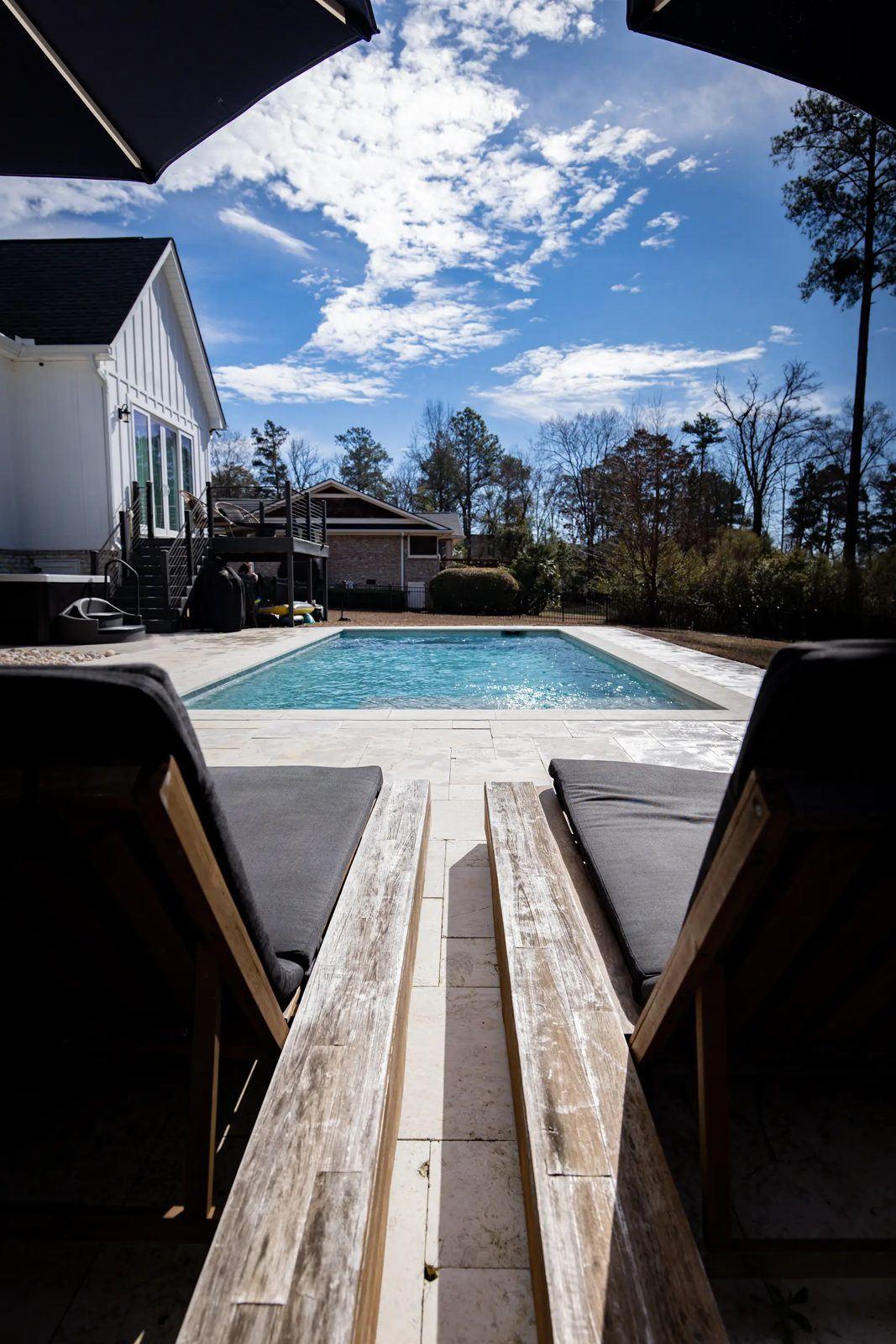 Finished pool and deck